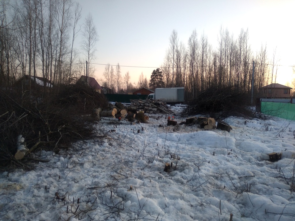 Расчистка участка в СНТ Славянка в Мгинском городском поселении